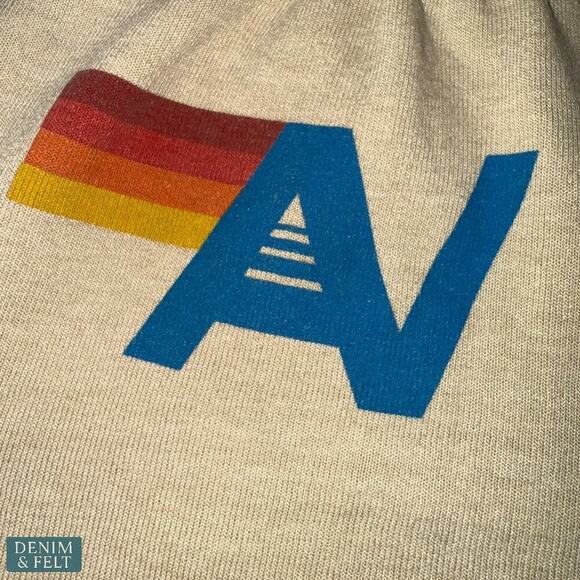 Aviator Nation Logo Stitch Sweatpants/Joggers Sand Size S Beige Tri-Blend - Picture 11 of 15